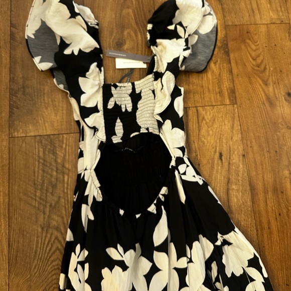 Anthropologie Black and White Floral Maxi Dress - Picture 5 of 5